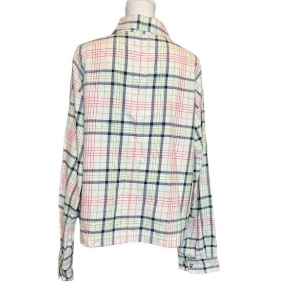 Brixton Bowery Women's Long Sleeve Flannel Button Front Shacket Dove Size XL - Picture 7 of 14